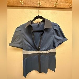 BCBGMaxAzria Elegant Navy Top